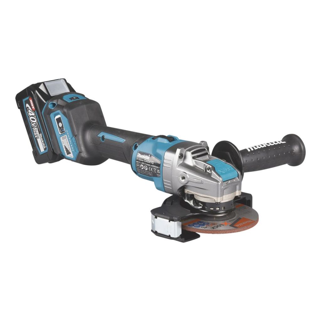 MAKITA Kulmahiomakone XGT. Kuvassa Kulmahiomakone XGT vasemmalta etuyläviistosta.