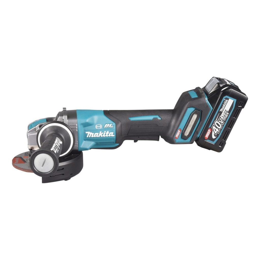 MAKITA Kulmahiomakone XGT. Kuvassa Kulmahiomakone XGT vasemmalta sivustapäin.