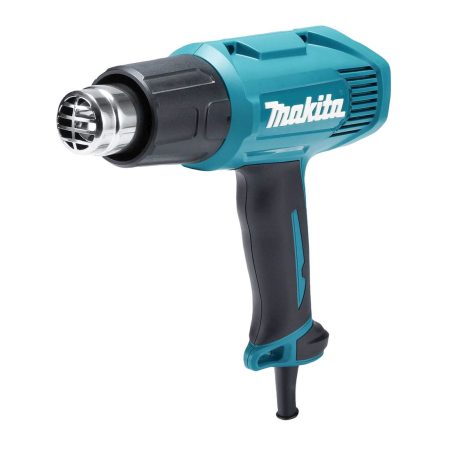 MAKITA Kuumailmapuhallin. Kuvassa Kuumailmapuhallin oikealta etuyläviistosta.