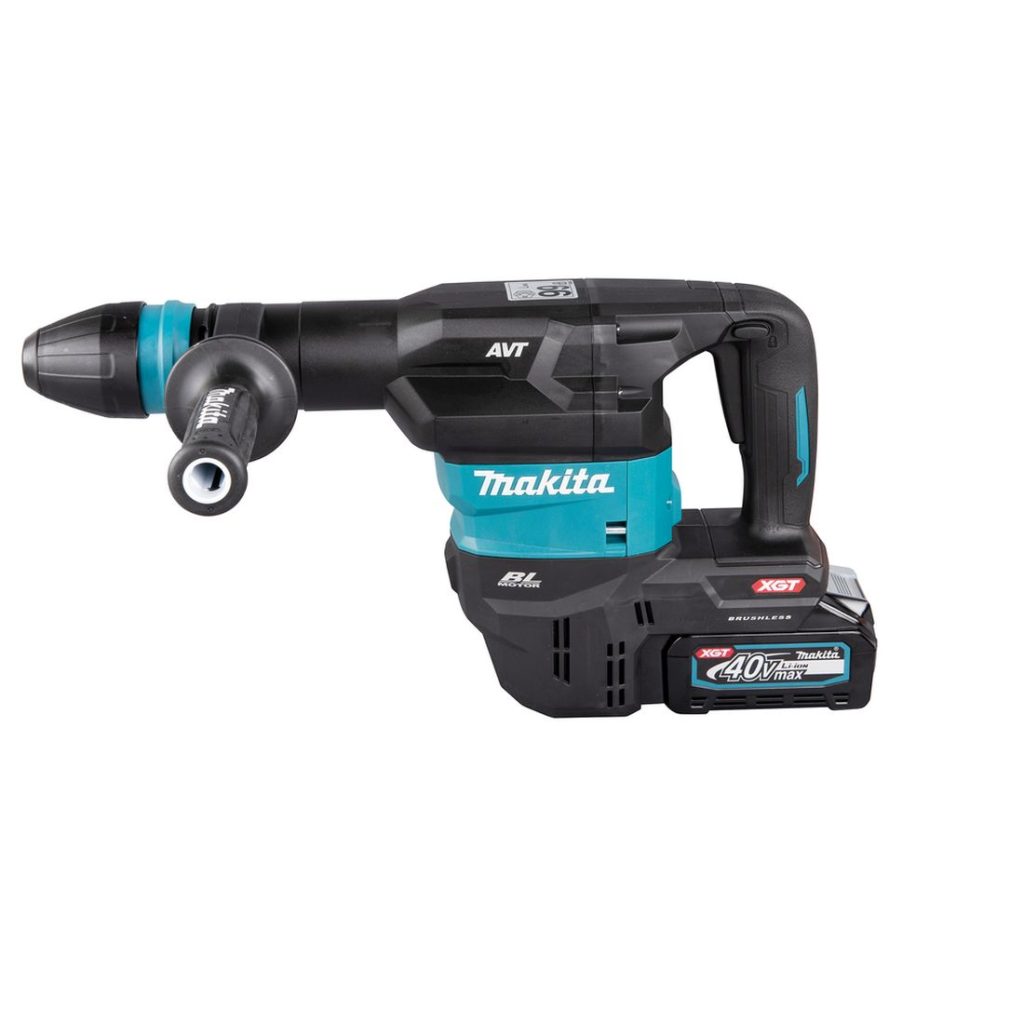 MAKITA Piikkausvasara XGT. Kuvassa Piikkausvasara XGT vasemmalta sivustapäin.
