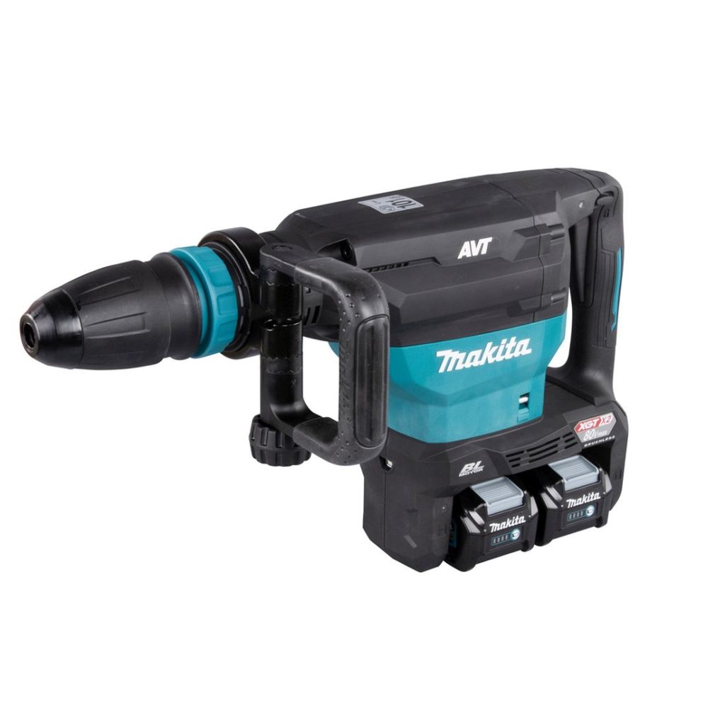 MAKITA Piikkausvasara XGT. Kuvassa Piikkausvasara XGT oikealta etuyläviistosta.