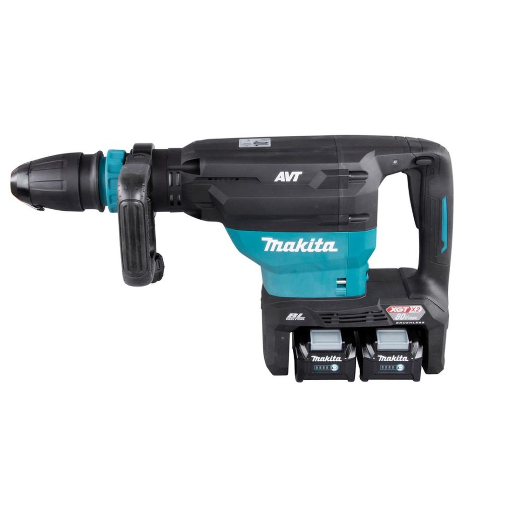 MAKITA Piikkausvasara XGT. Kuvassa Piikkausvasara XGT vasemmalta sivustapäin.