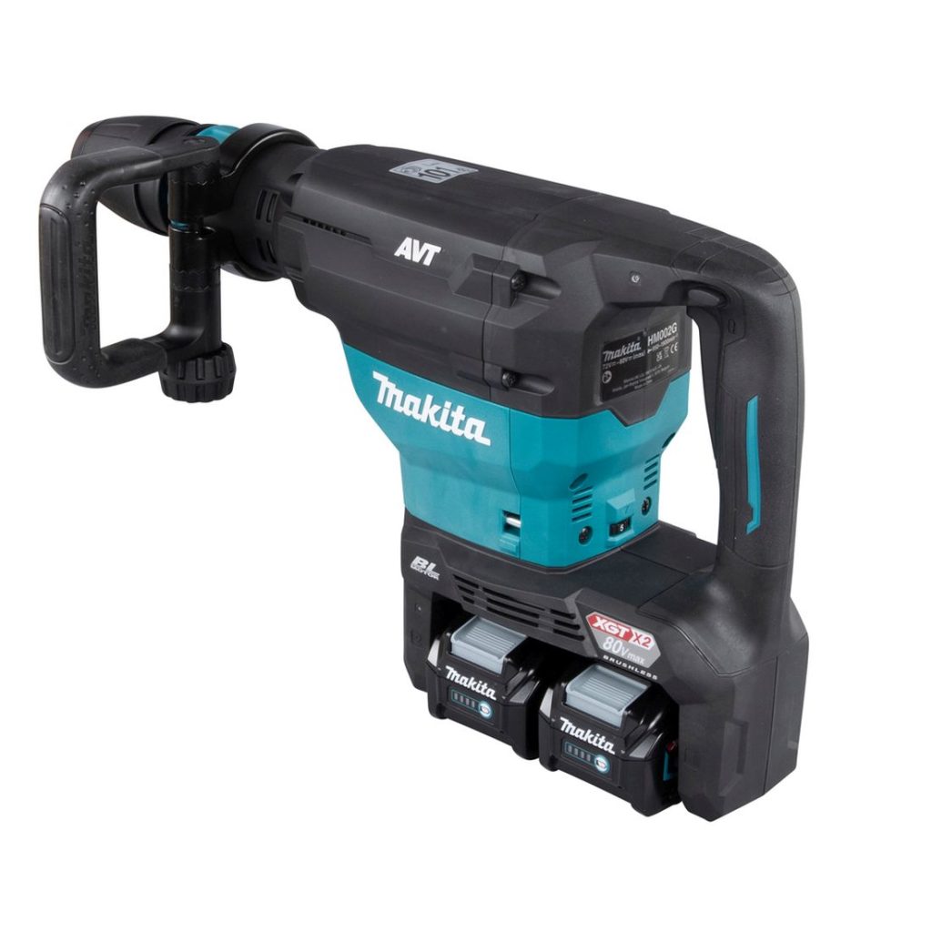 MAKITA Piikkausvasara XGT. Kuvassa Piikkausvasara XGT vasemmalta takayläviistosta.