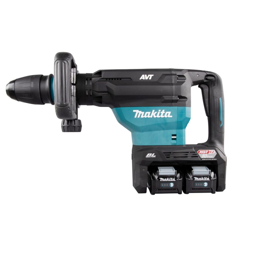MAKITA Piikkausvasara XGT. Kuvassa Piikkausvasara XGT vasemmalta sivustapäin.