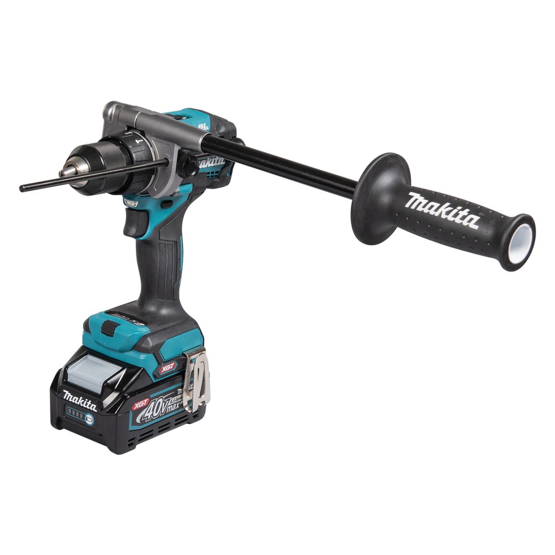 MAKITA Iskuporakone XGT. Kuvassa Iskuporakone XGT oikealta etuyläviistosta.