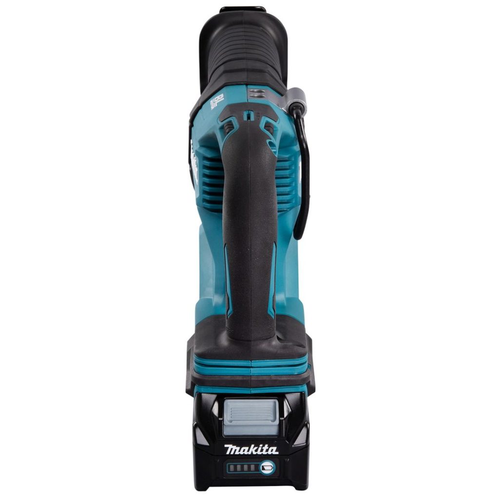 MAKITA Puukkosaha XGT. Kuvassa Puukkosaha XGT takaapäin.