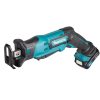 MAKITA Puukkosaha CXT. Kuvassa Puukkosaha CXT oikealta etuyläviistosta.