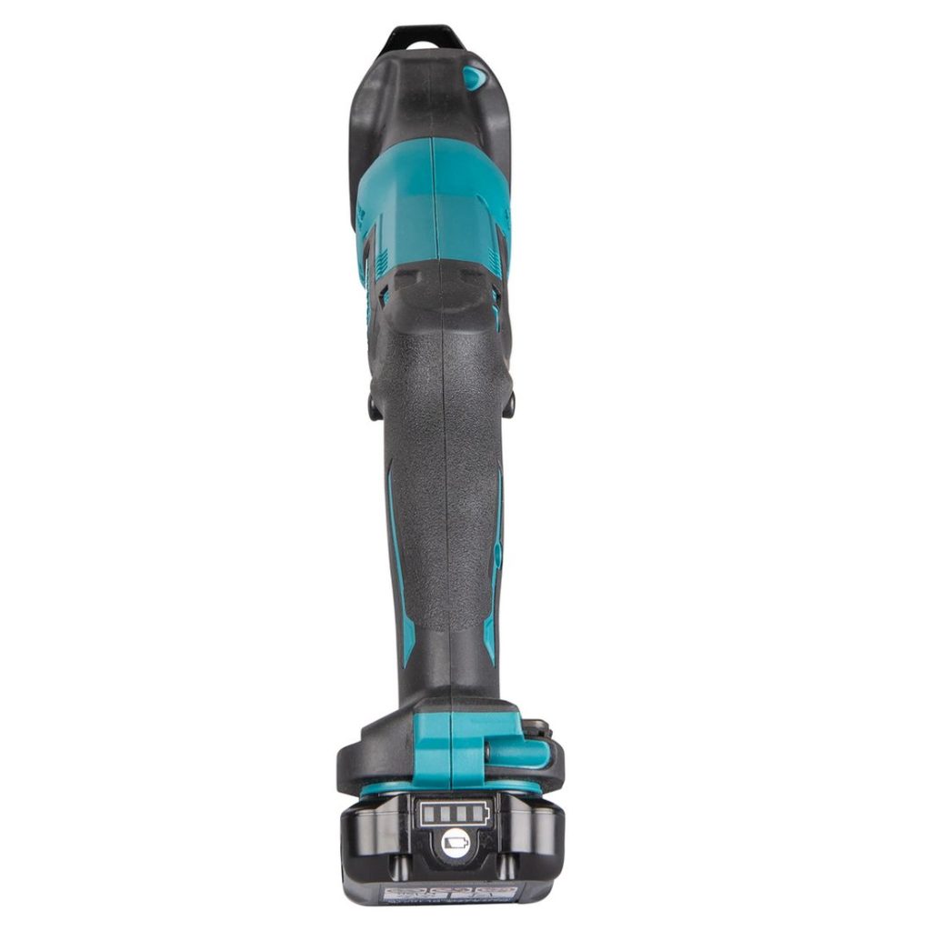 MAKITA Puukkosaha CXT. Kuvassa Puukkosaha CXT takaapäin.