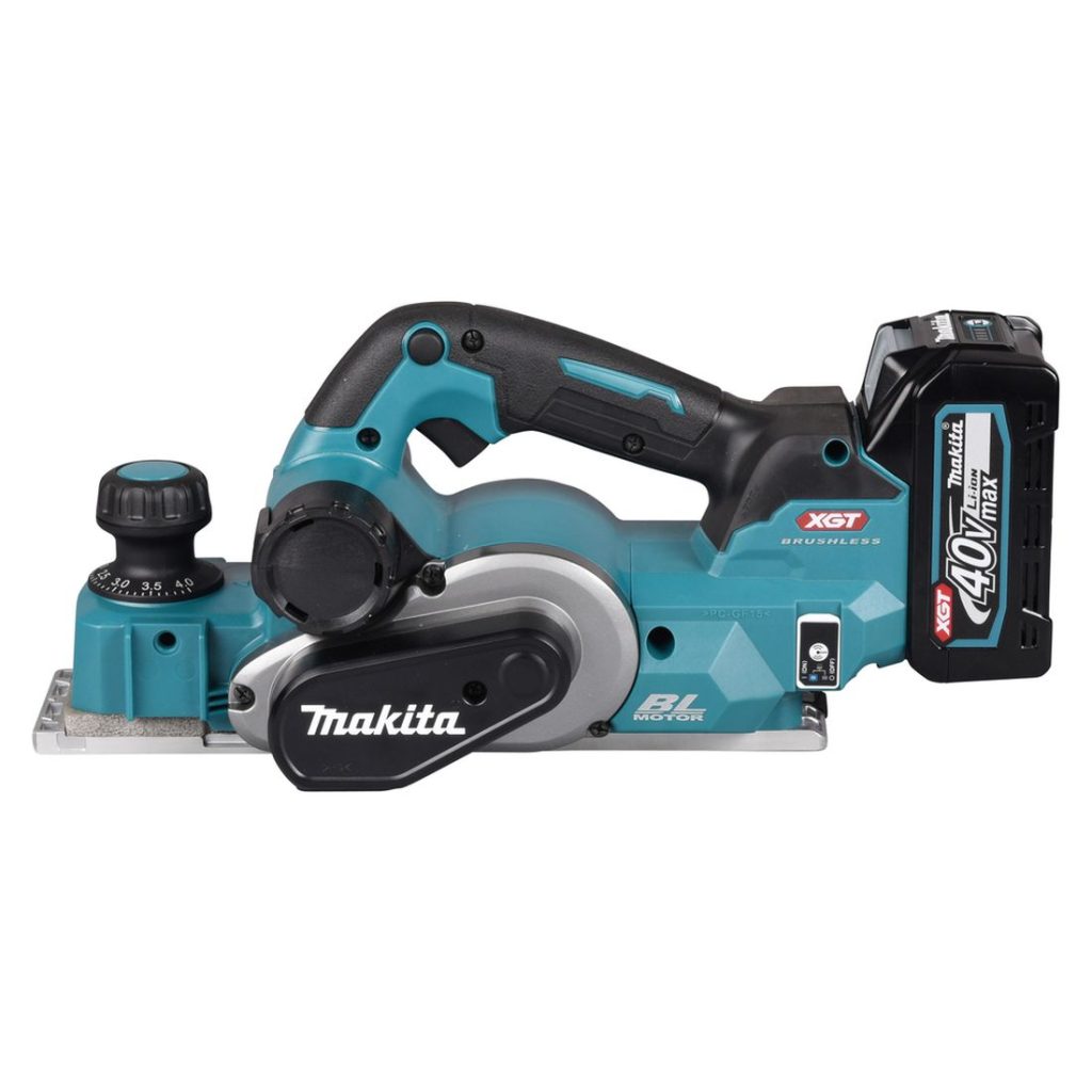 MAKITA Höylä XGT. Kuvassa Höylä XGT vasemmalta sivustapäin.
