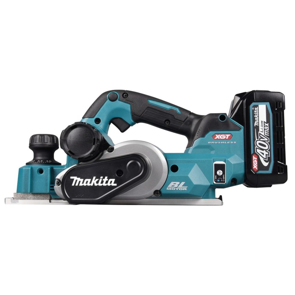 MAKITA Höylä XGT. Kuvassa Höylä XGT vasemmalta sivustapäin.