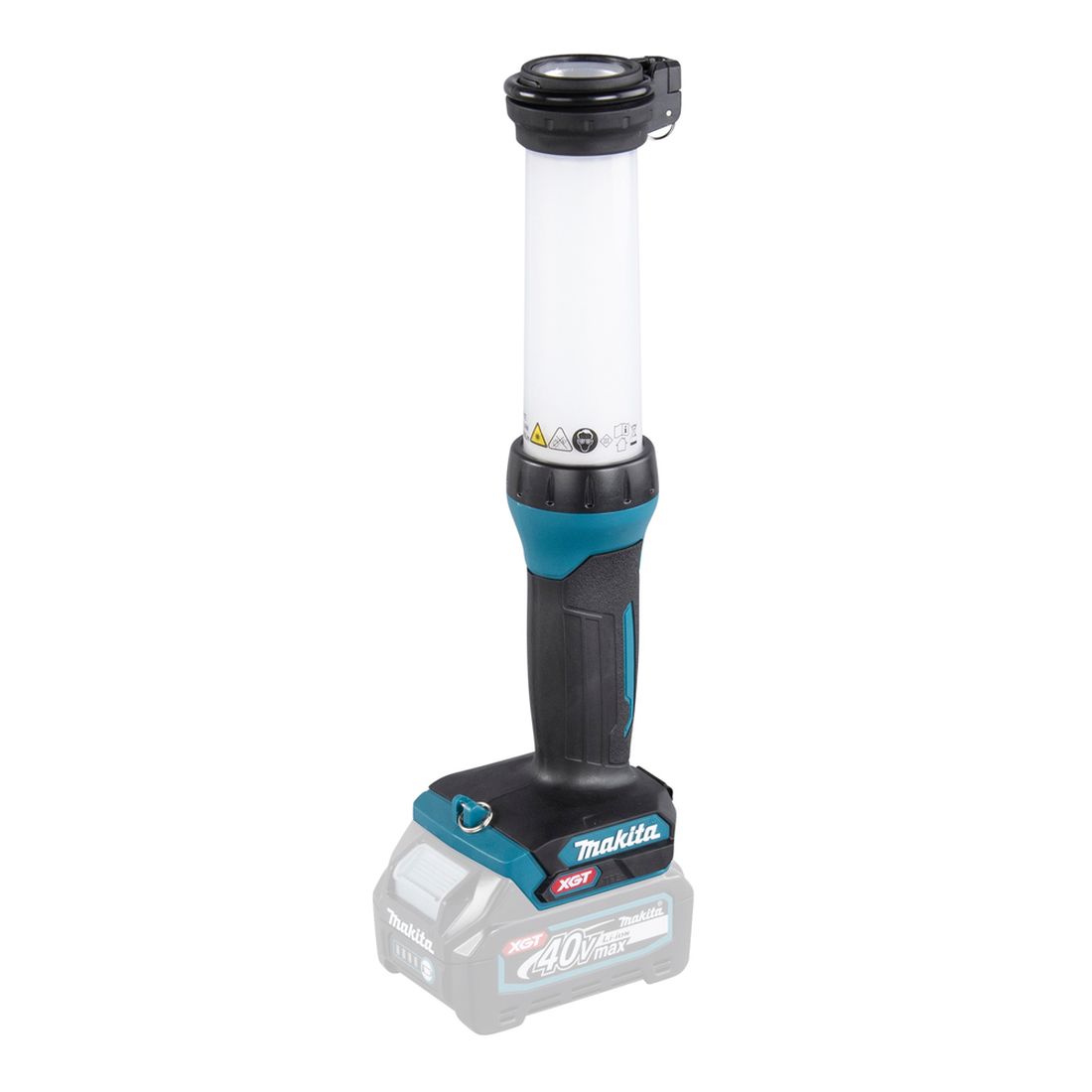 MAKITA LED-valaisin XGT. Kuvassa LED-valaisin XGT oikealta etuyläviistosta.