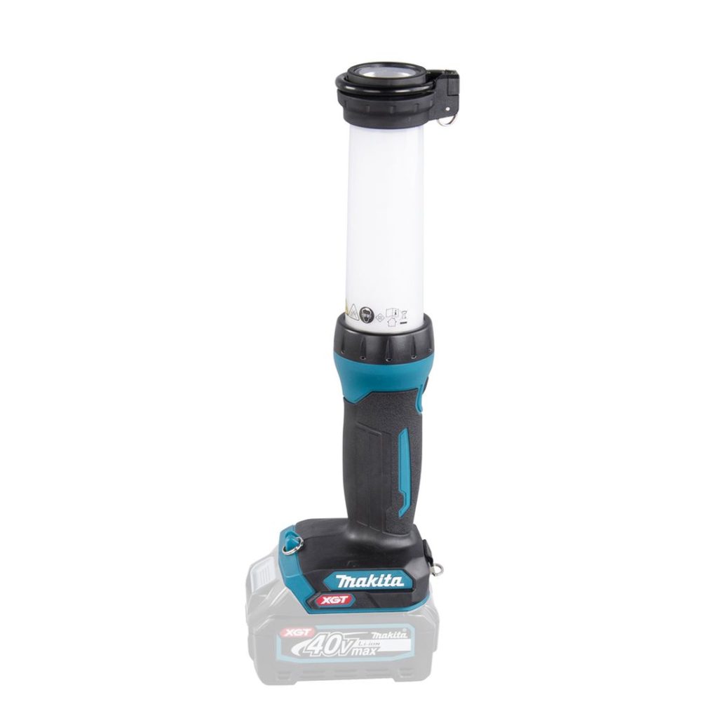 MAKITA LED-valaisin XGT. Kuvassa LED-valaisin XGT vasemmalta sivustapäin.
