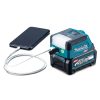 MAKITA LED-valaisin XGT. Kuvassa LED-valaisin XGT:hen yhdistetty matkapuhelin latausta varten.