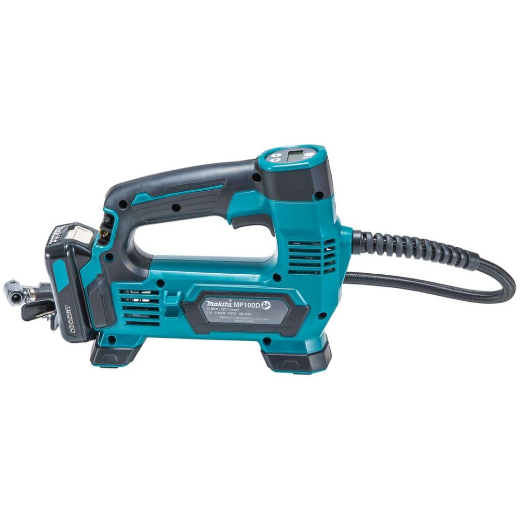 MAKITA Ilmapumppu CXT. Kuvassa Ilmapumppu CXT oikealta sivustapäin.