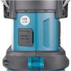 MAKITA Lyhty / Radio / Kaiutin XGT. Lähikuvassa Lyhty / Radio / Kaiutin XGT:n USB-liitäntä. Kuvassa liitännän suojaluukku kiinni.