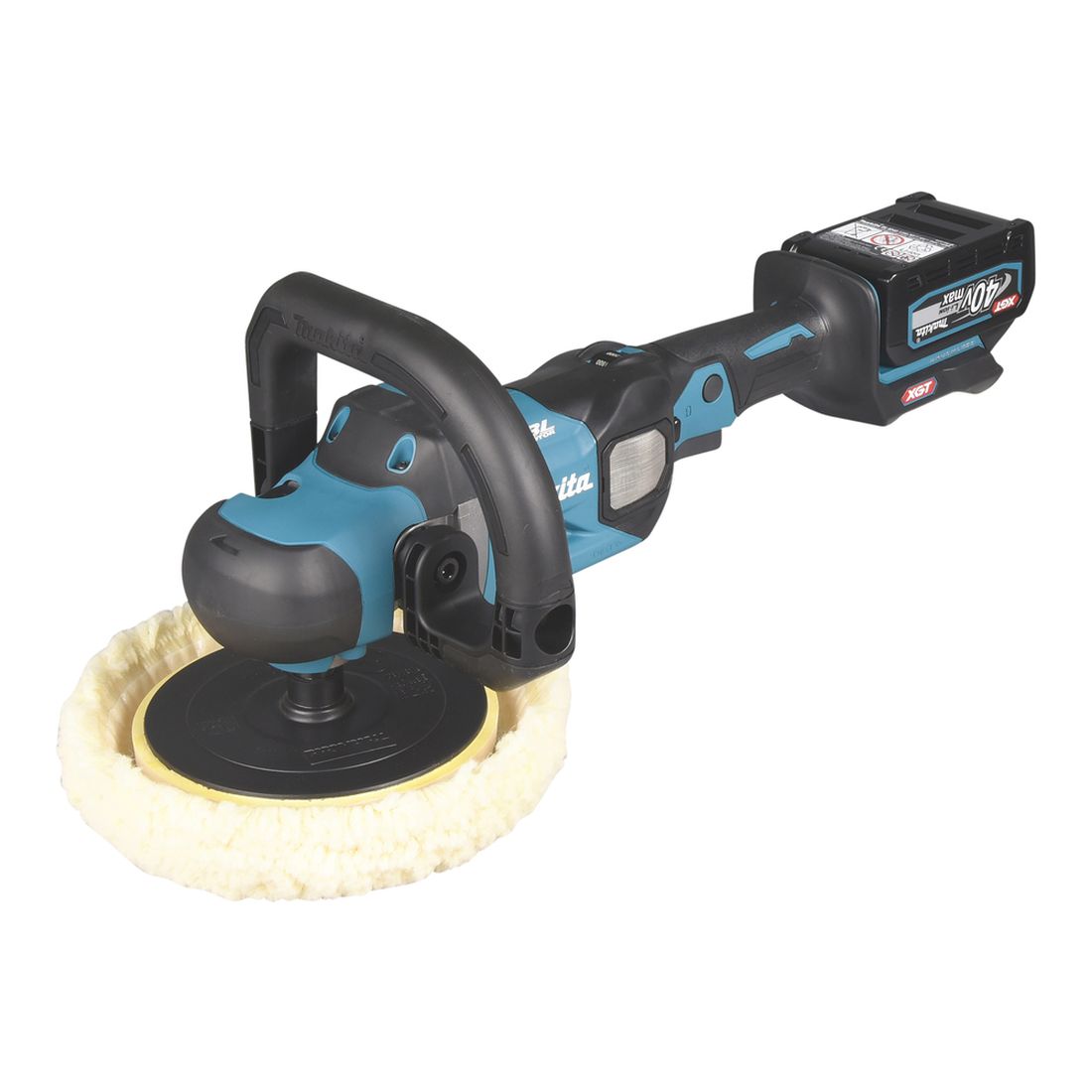 MAKITA Kiillotuskone XGT. Kuvassa Kiillotuskone XGT oikealta etuyläviistosta.
