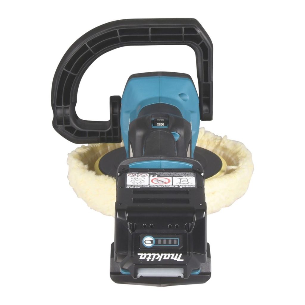 MAKITA Kiillotuskone XGT. Kuvassa Kiillotuskone XGT takaapäin.