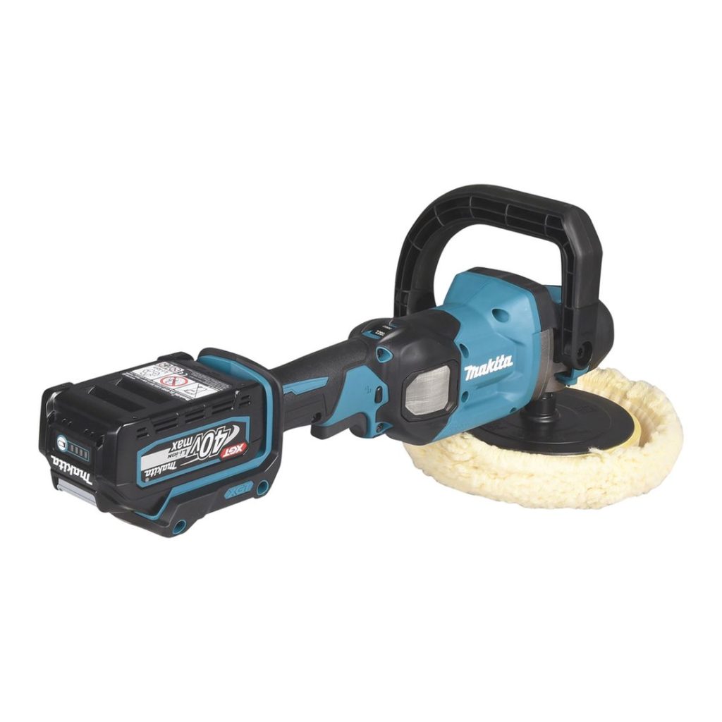 MAKITA Kiillotuskone XGT. Kuvassa Kiillotuskone XGT oikealta takayläviistosta.