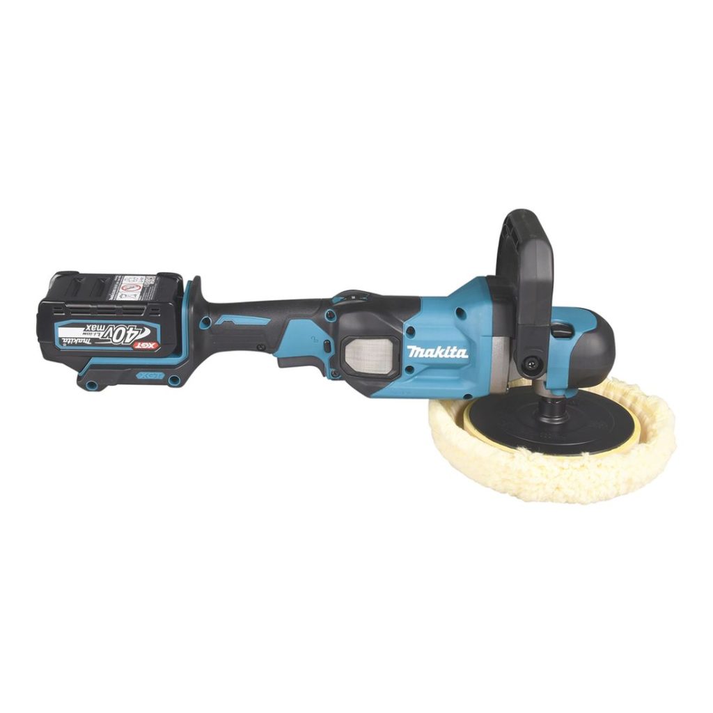 MAKITA Kiillotuskone XGT. Kuvassa Kiillotuskone XGT oikealta sivustapäin.