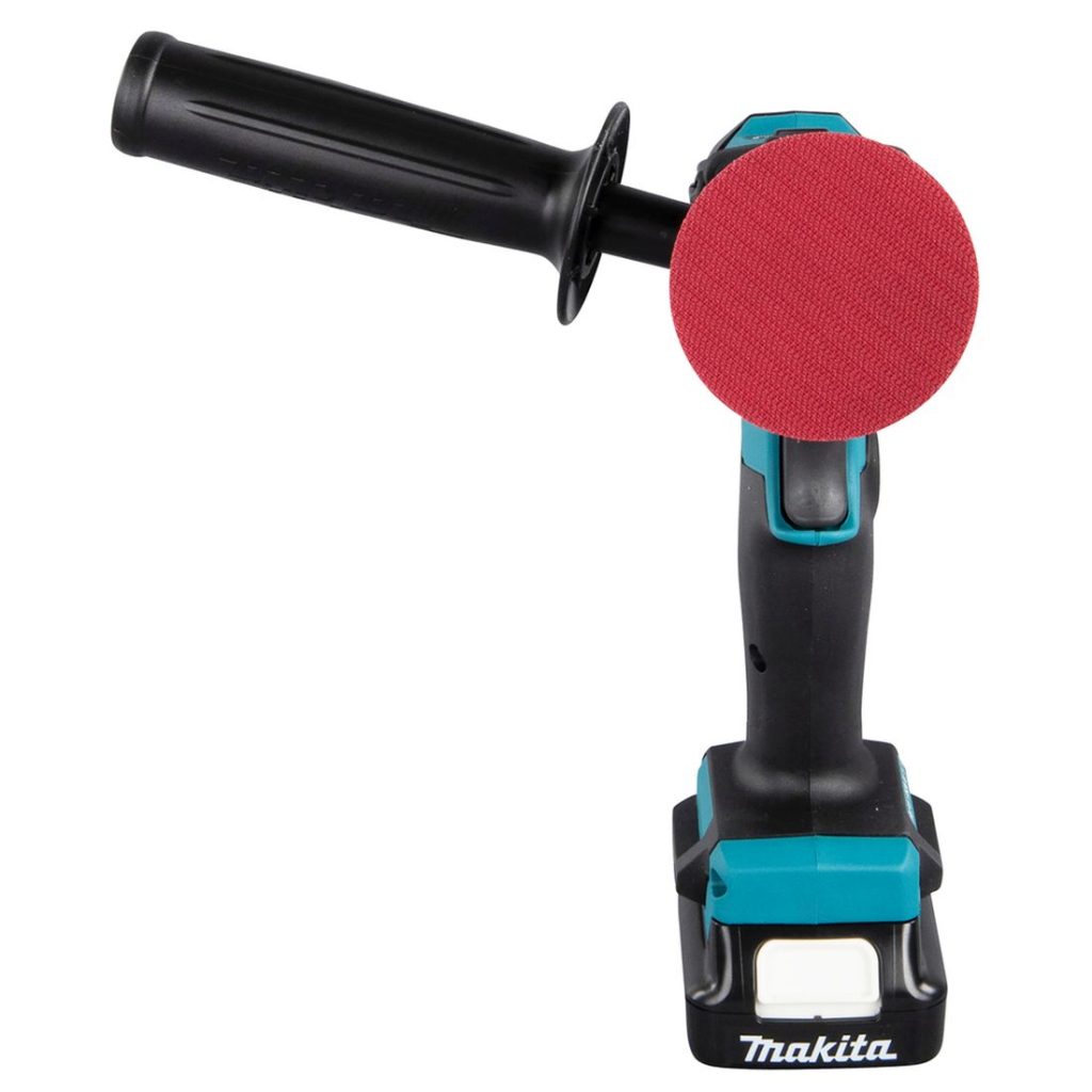 MAKITA Hioma-/kiillotuskone CXT. Kuvassa Hioma-/kiillotuskone CXT edestäpäin.