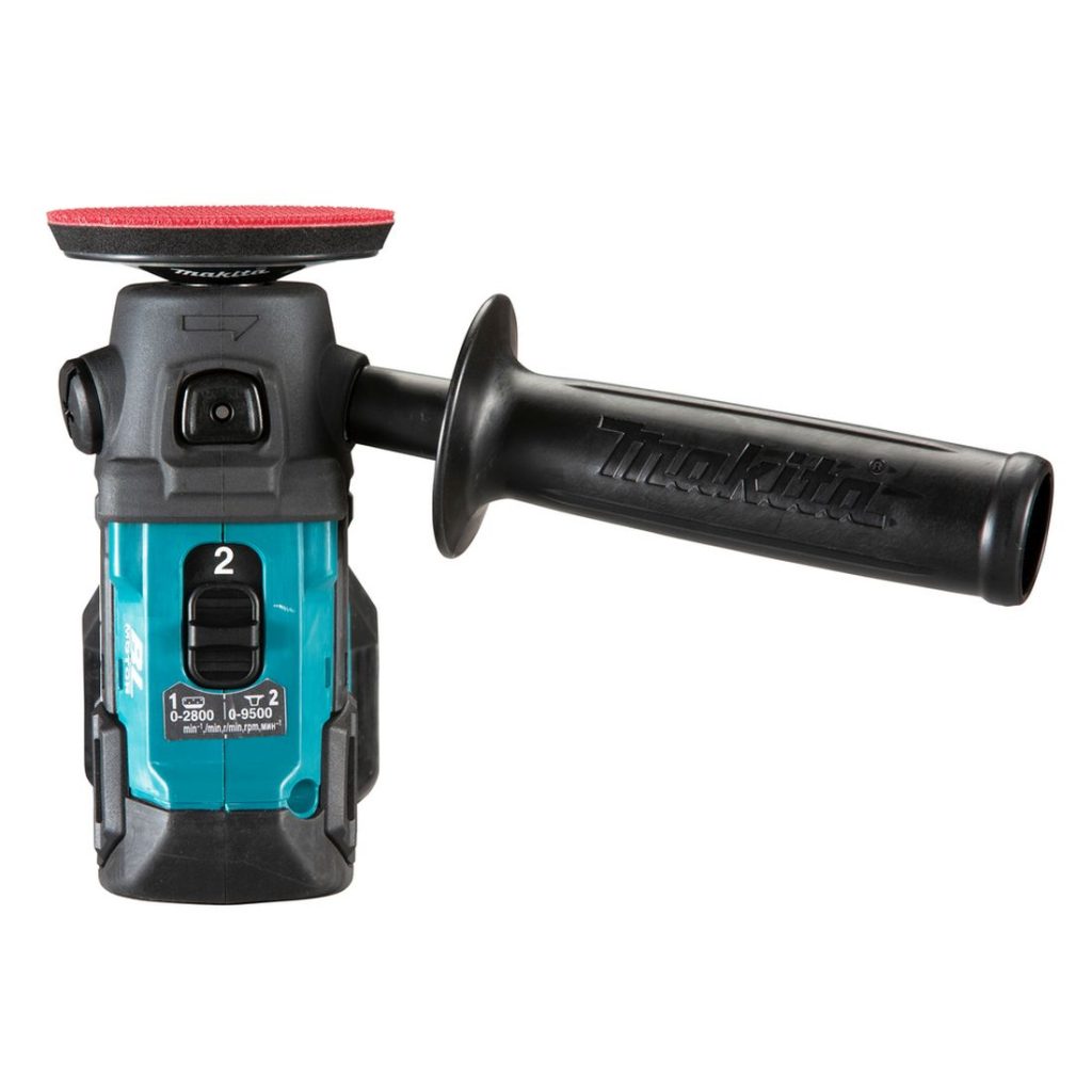 MAKITA Hioma-/kiillotuskone CXT. Kuvassa Hioma-/kiillotuskone CXT ylhäältäpäin.