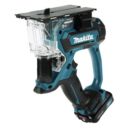 MAKITA Kipsilevysaha CXT. Kuvassa Kipsilevysaha CXT oikealta etuyläviistosta.