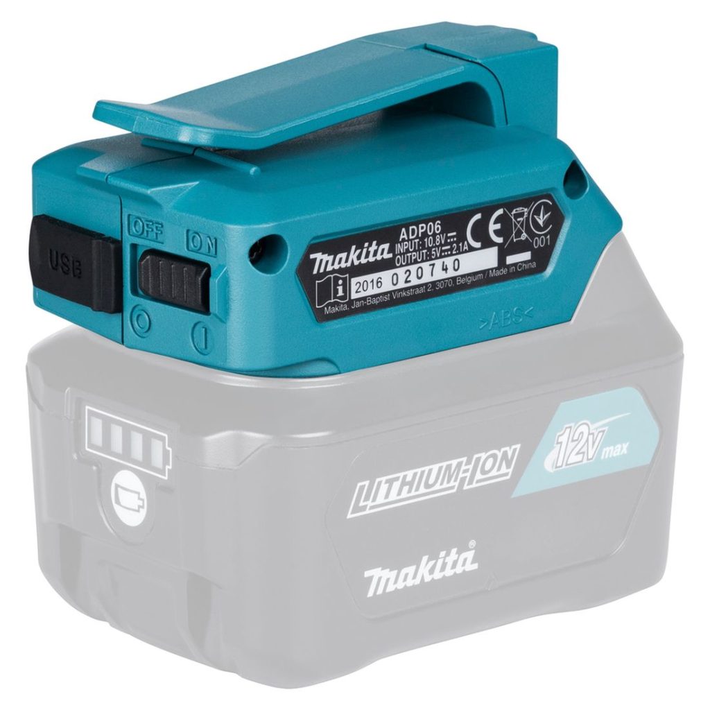 MAKITA Akkuadapteri CXT. Kuvassa Akkuadapteri CXT oikealta etuyläviistosta.