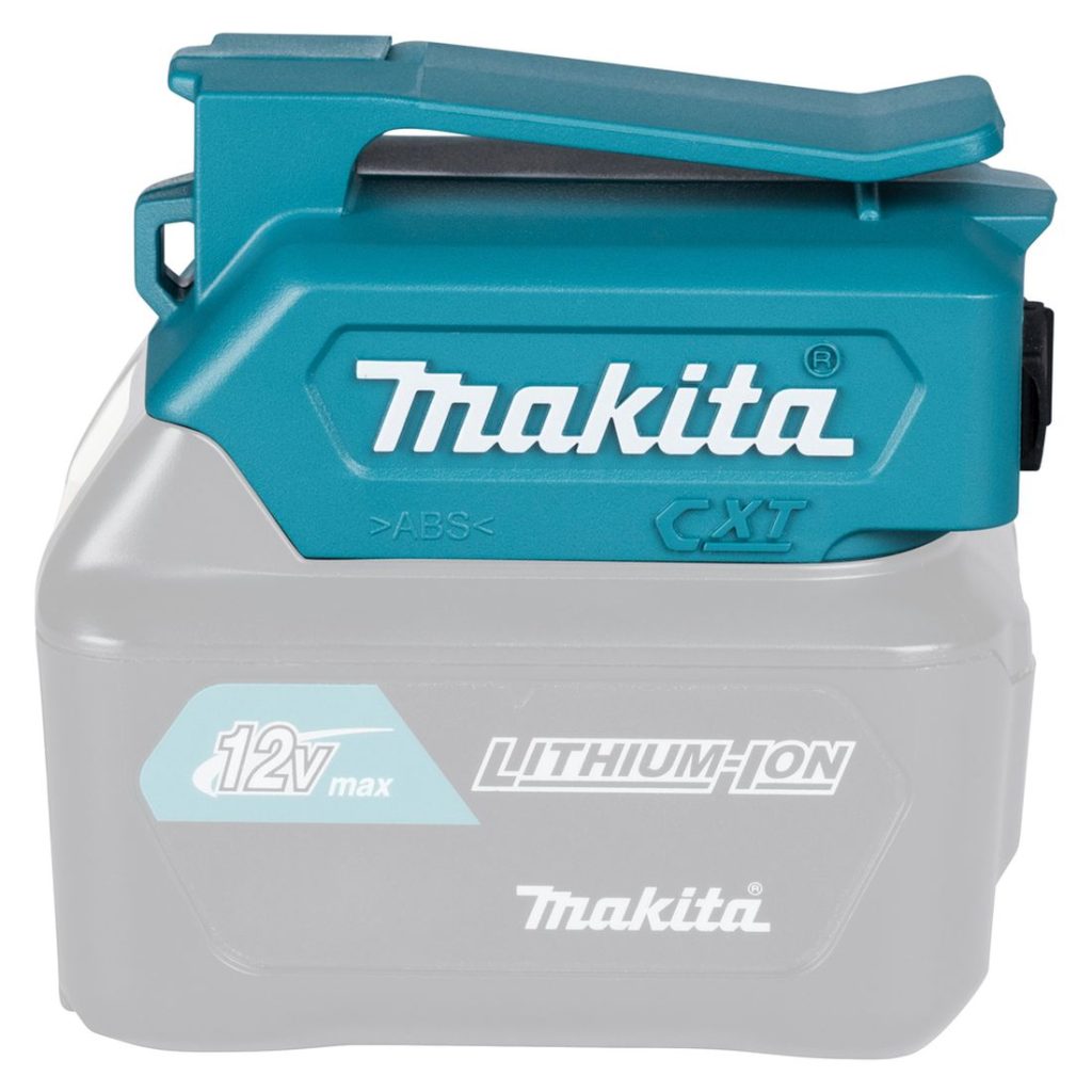 MAKITA Akkuadapteri CXT. Kuvassa Akkuadapteri CXT oikealta sivustapäin.