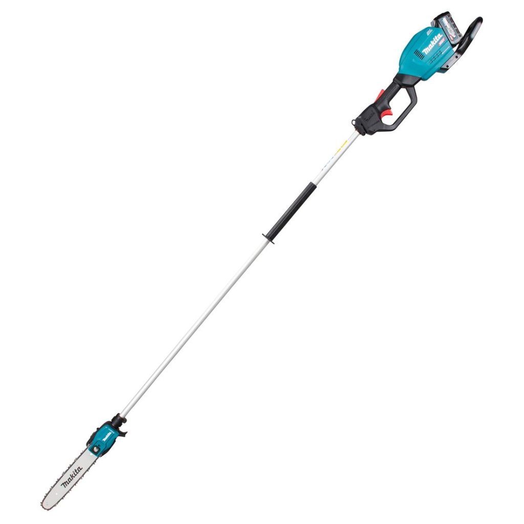 MAKITA Ketjusaha XGT. Kuvassa Ketjusaha XGT vasemmalta sivustapäin.
