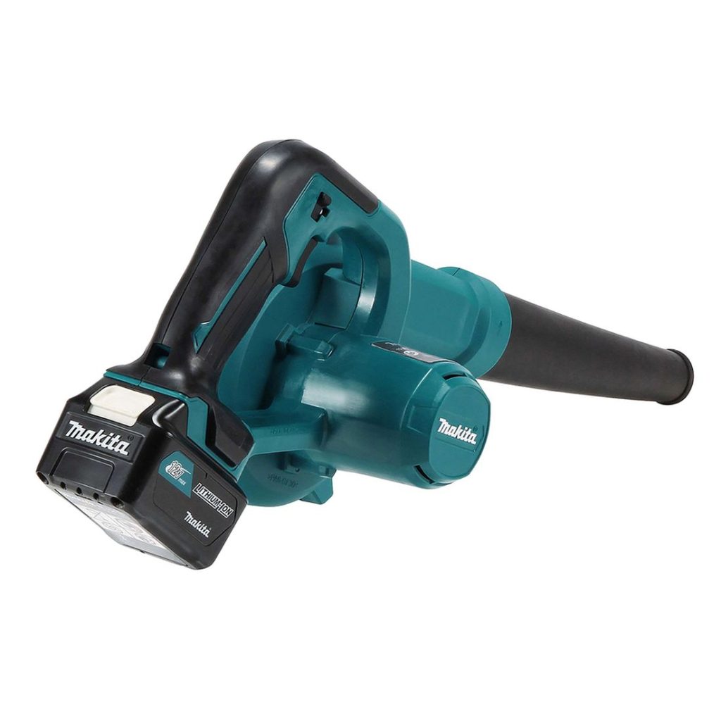 MAKITA Puhallin CXT. Kuvassa Puhallin CXT oikealta takayläviistosta.