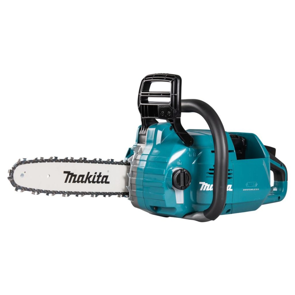 MAKITA Ketjusaha XGT. Kuvassa Ketjusaha XGT oikealta etuviistosta.