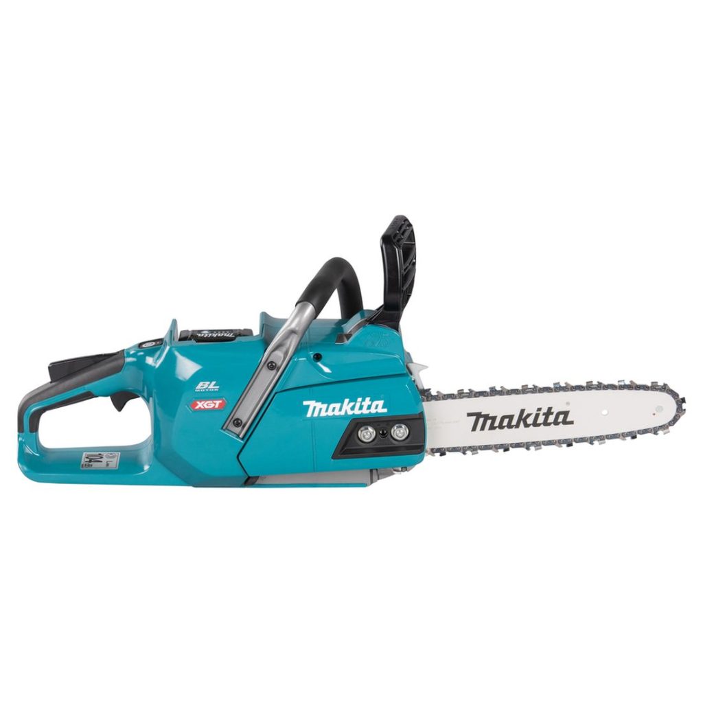 MAKITA Ketjusaha XGT. Kuvassa Ketjusaha XGT oikealta sivustapäin.