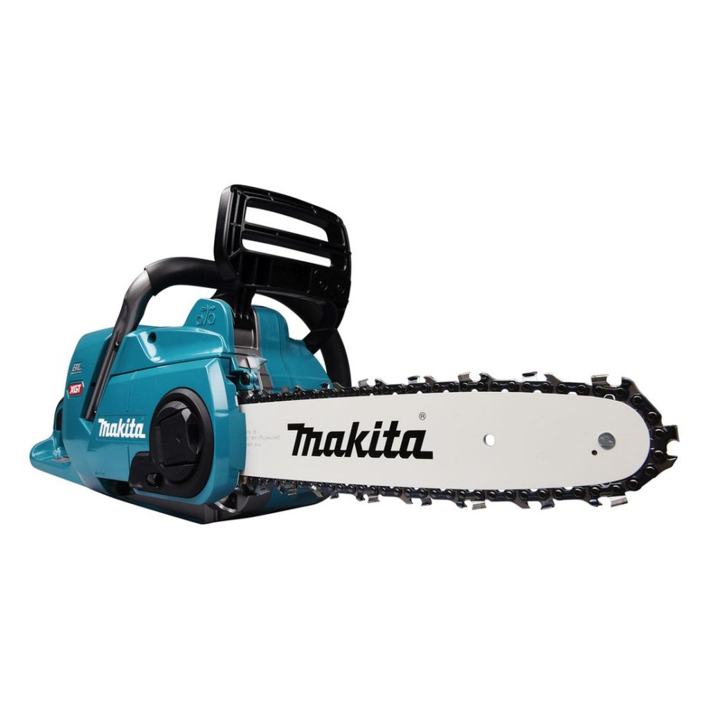 MAKITA Ketjusaha XGT. Kuvassa Ketjusaha XGT vasemmalta etuviistosta.