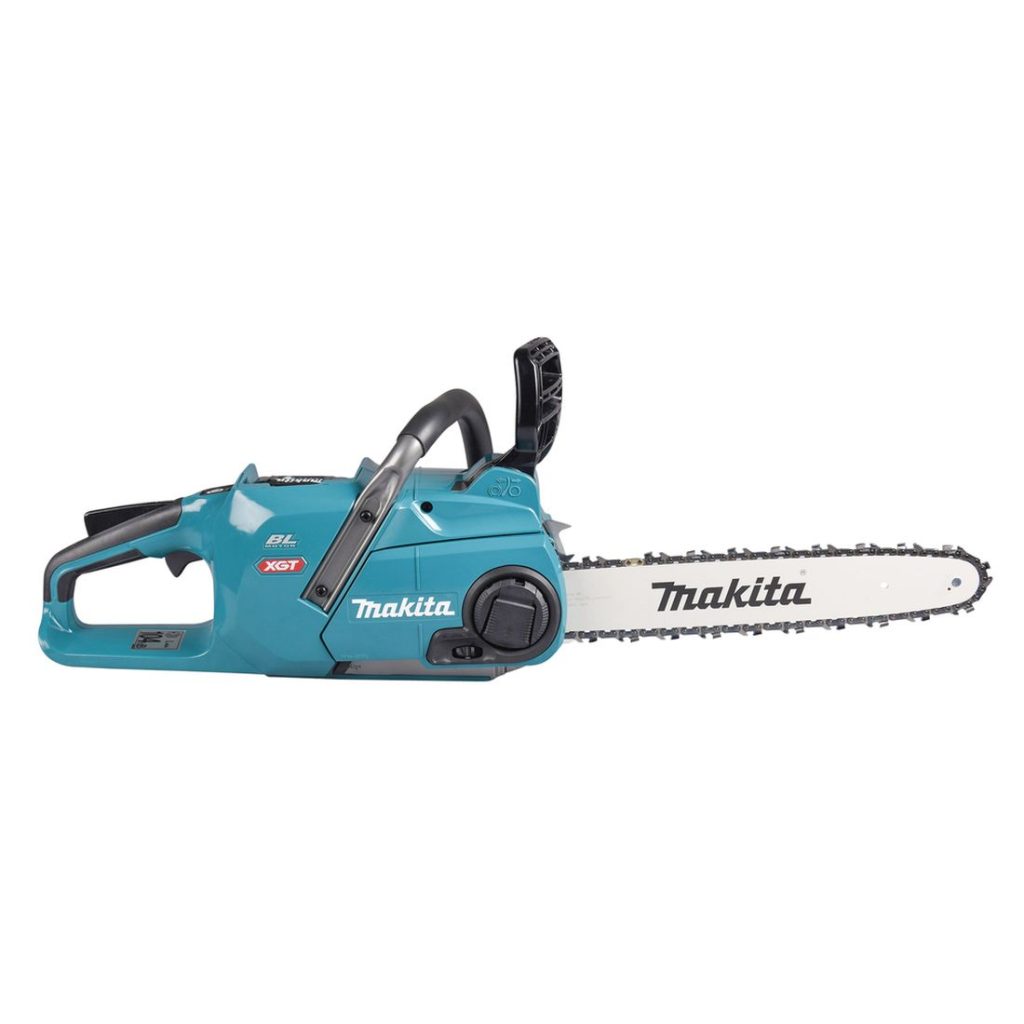 MAKITA Ketjusaha XGT. Kuvassa Ketjusaha XGT oikealta sivustapäin.