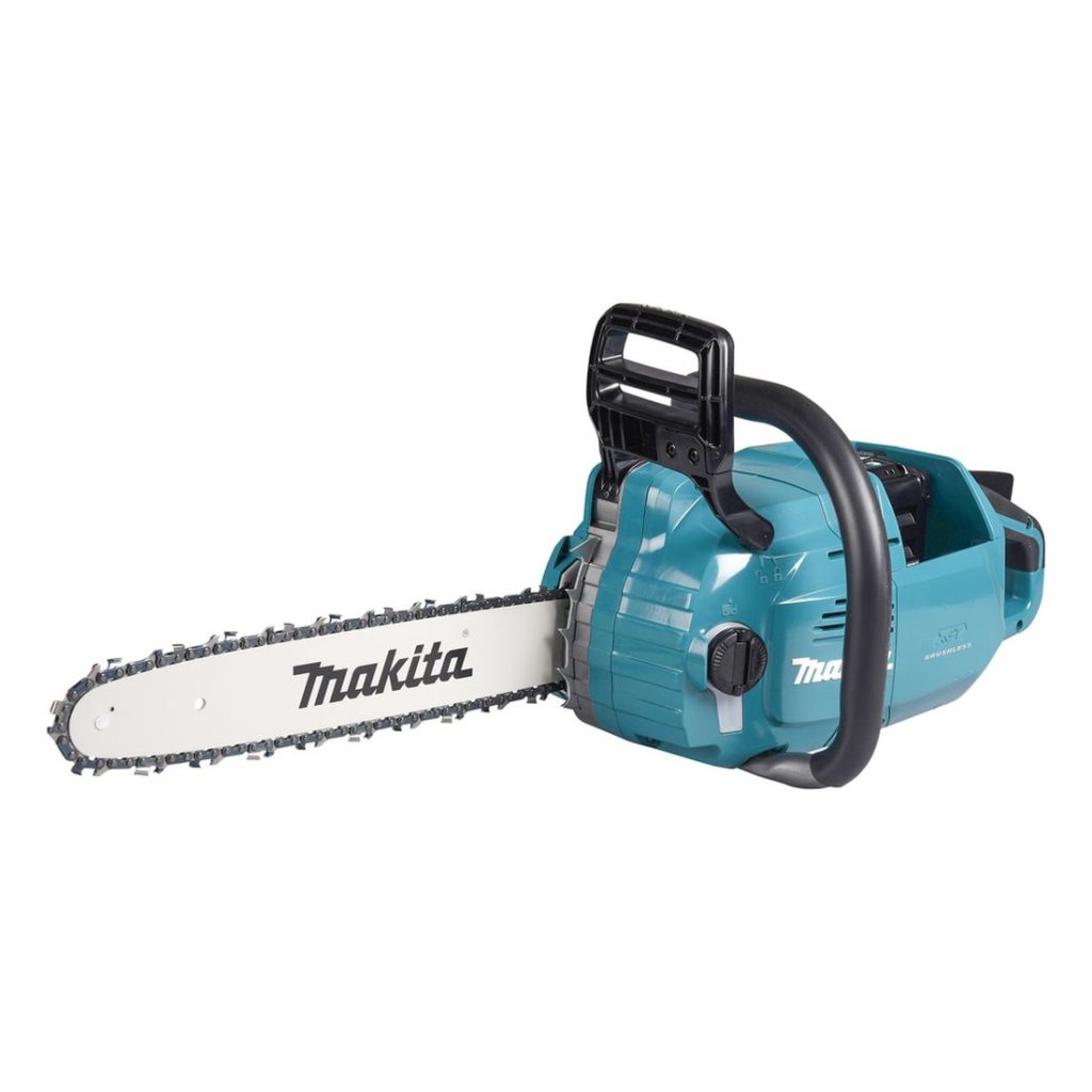 MAKITA Ketjusaha XGT. Kuvassa Ketjusaha XGT oikealta etuyläviistosta.