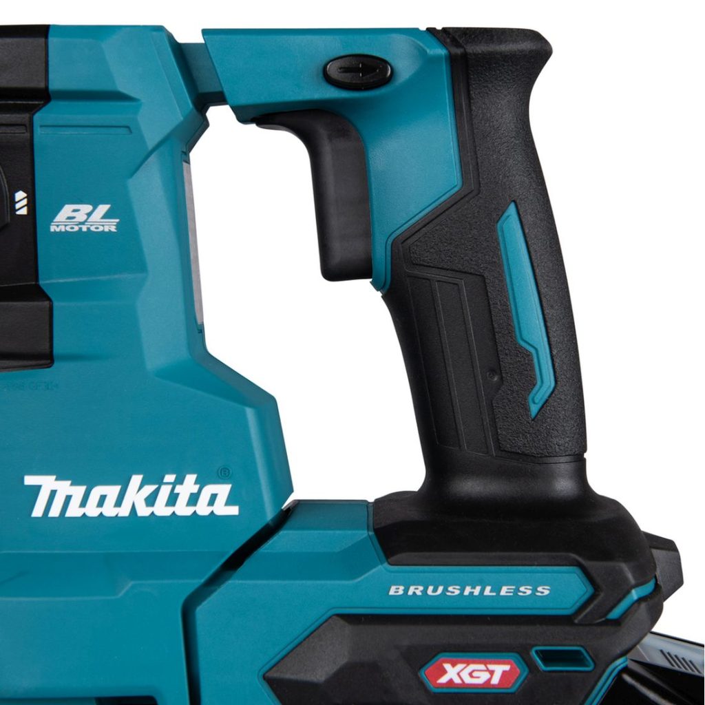 MAKITA Poravasara XGT. Lähikuvassa Poravasara XGT:n kumipintainen kädensija.