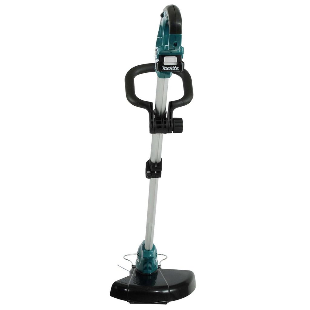 MAKITA Ruohotrimmeri CXT. Kuvassa Ruohotrimmeri CXT takaapäin.