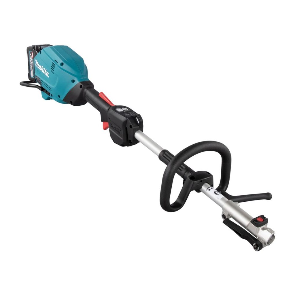 MAKITA Puutarhan monitoimikone XGT. Kuvassa Puutarhan monitoimikone XGT oikealta etuyläviistosta.