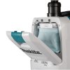 MAKITA Reppuimuri XGT. Lähikuvassa Reppuimuri XGT:n pölysäiliön luukku auki. Säiliössä pölypussi asennettuna.