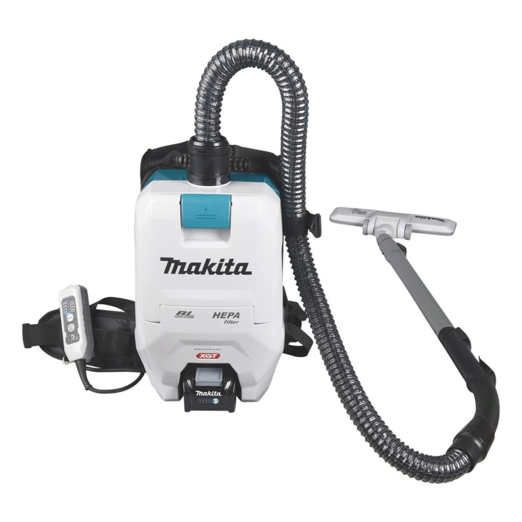 MAKITA Reppuimuri XGT. Kuvassa Reppuimuri XGT takaapäin.