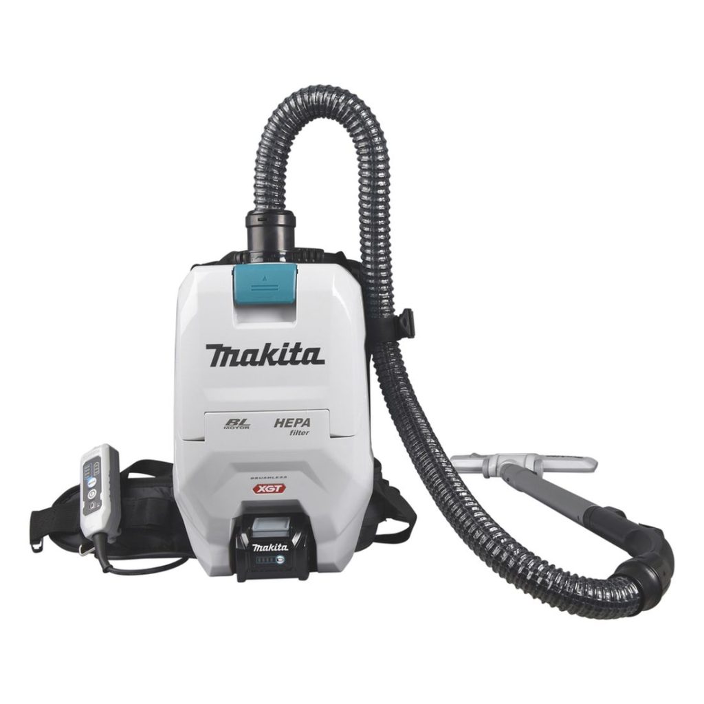 MAKITA Reppuimuri XGT. Kuvassa Reppuimuri XGT takaapäin.
