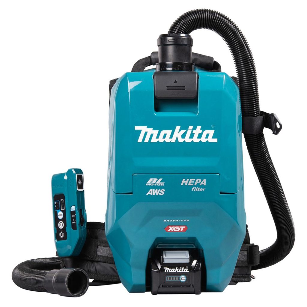 MAKITA Reppuimuri XGT. Kuvassa Reppuimuri XGT takaapäin.