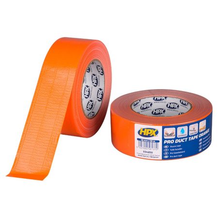 EO4850 HPX Suojateippi oranssi 50mm x 50m PRO. Kuvassa kaksi teippirullaa.