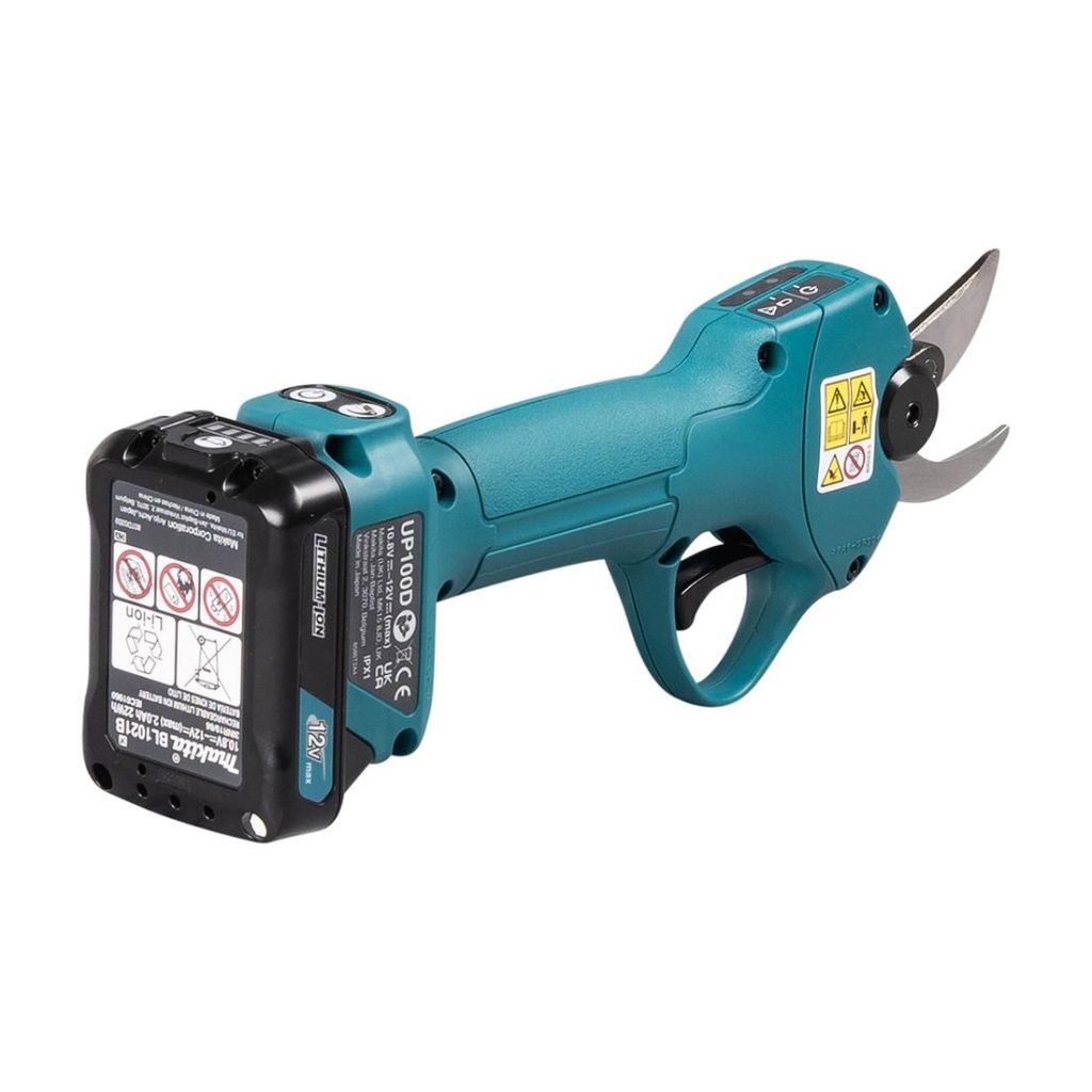 MAKITA Oksasakset CXT. Kuvassa Oksasakset CXT oikealta takayläviistosta.