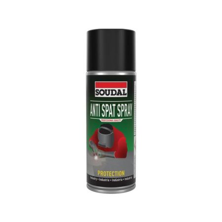 SOUDAL Anti Spatter Spray 400 ml. Kuvassa spraypurkki edestäpäin.