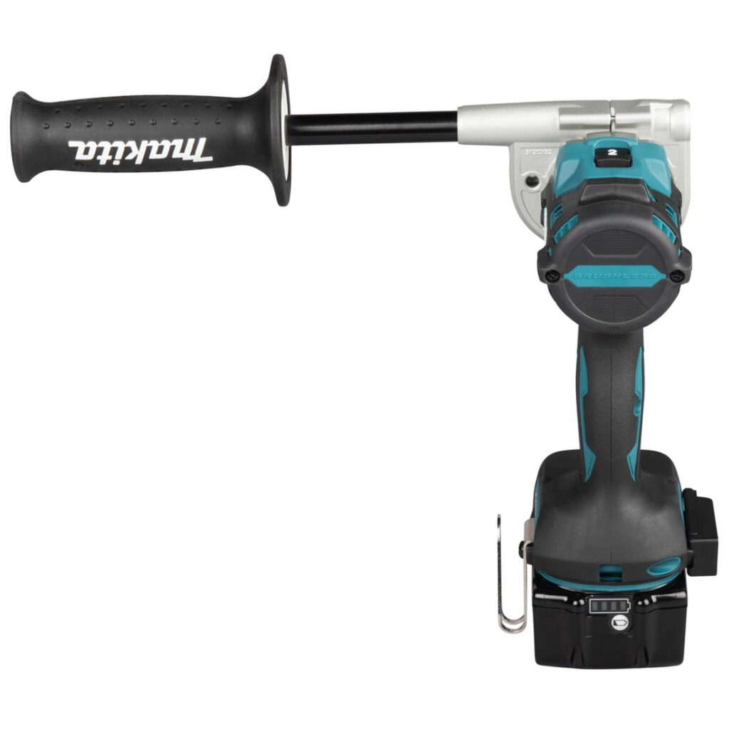 MAKITA Porakone LXT. Kuvassa porakone LXT takaapäin yläviistosta.