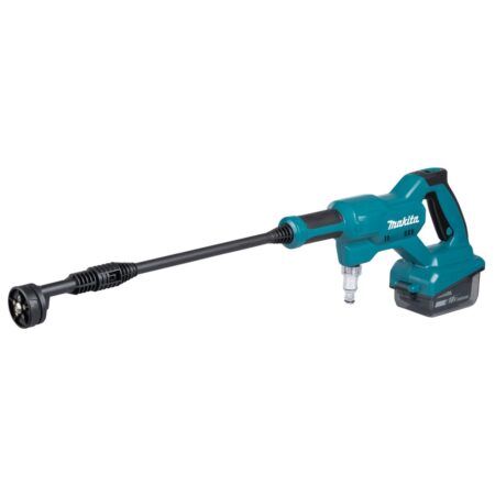 MAKITA Akkupainepesuri LXT. Kuvassa akkupainepesuri oikealta etuyläviistosta.