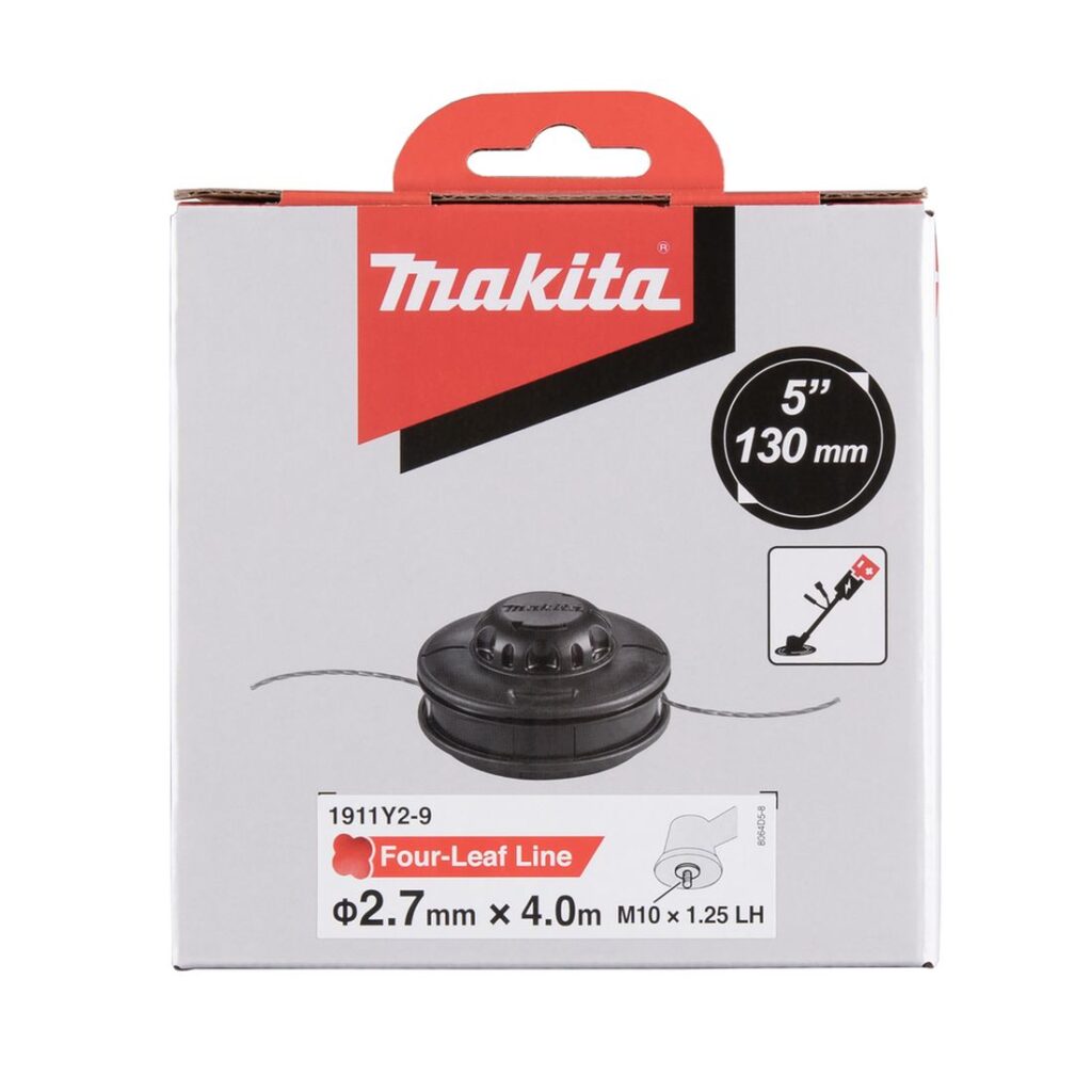 MAKITA Siimapää Tap&Go EasyWork Ø 2,7 mm x 4 m / 5". Kuvassa tuotteen myyntipakkaus edestäpäin.