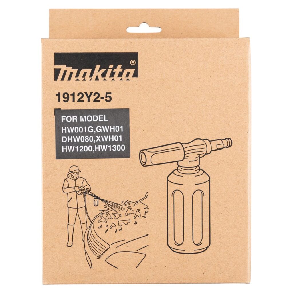 MAKITA Vaahdotuslaite. Kuvassa tuotteen myyntipakkaus edestäpäin.