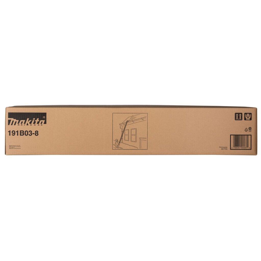 MAKITA Adapteriputki UB001C/G varten. Kuvassa tuotteen myyntipakkaus ylhäältäpäin.